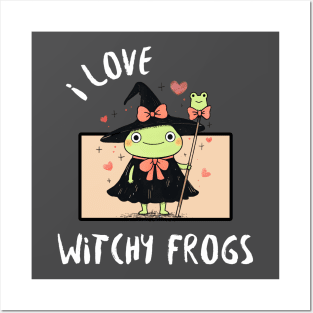 Full Attire I Love Witchy Frogs Posters and Art